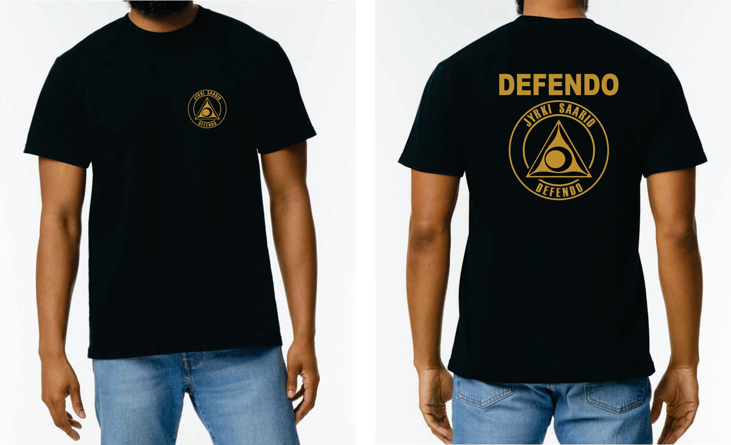 Defendo, black T-shirt for training, for boys.