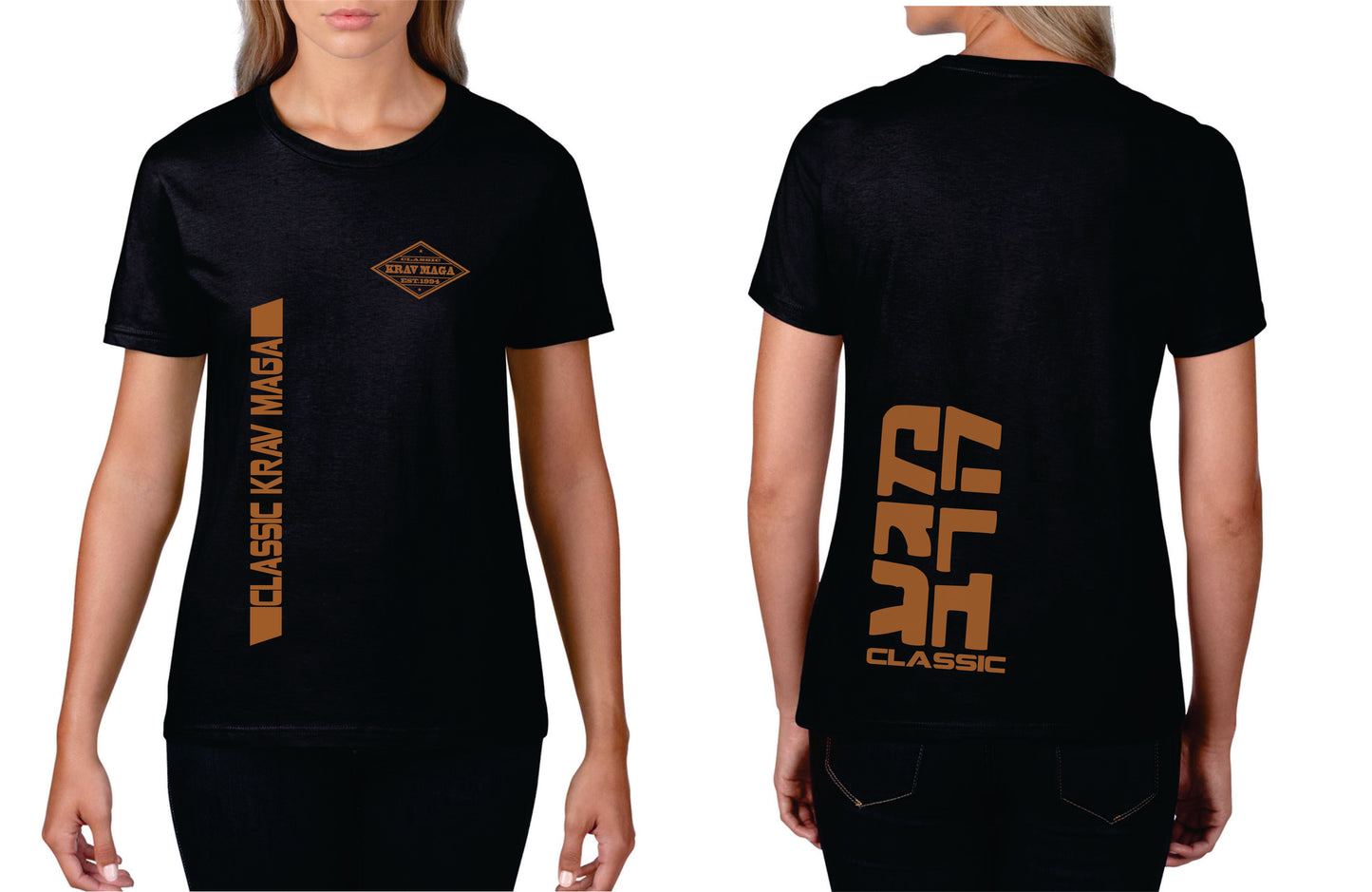 Krav Maga, black t-shirt for training, for girls