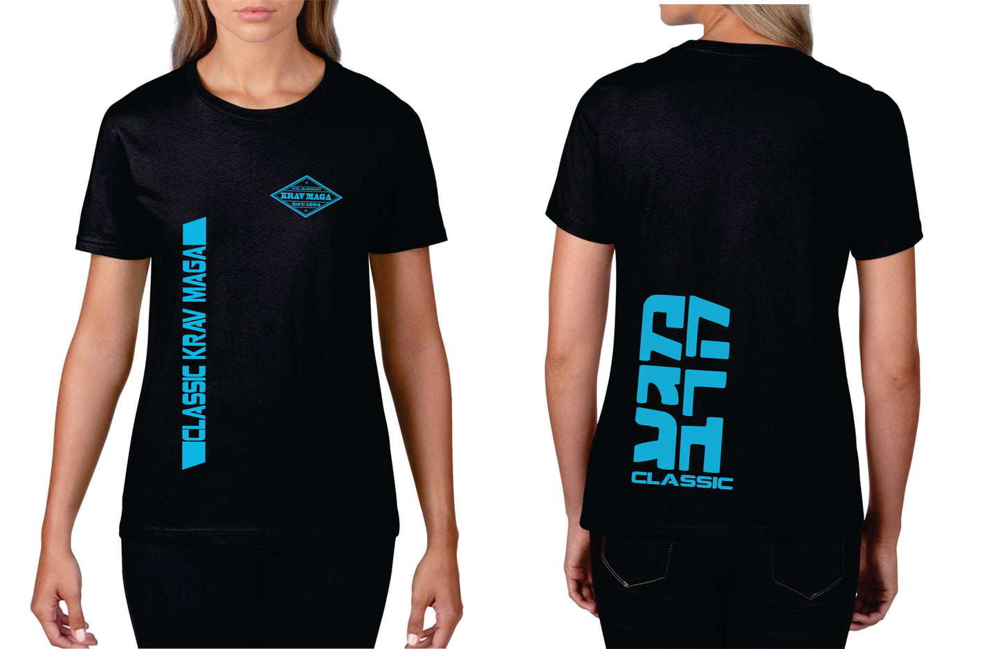 Krav Maga, black t-shirt for training, for girls