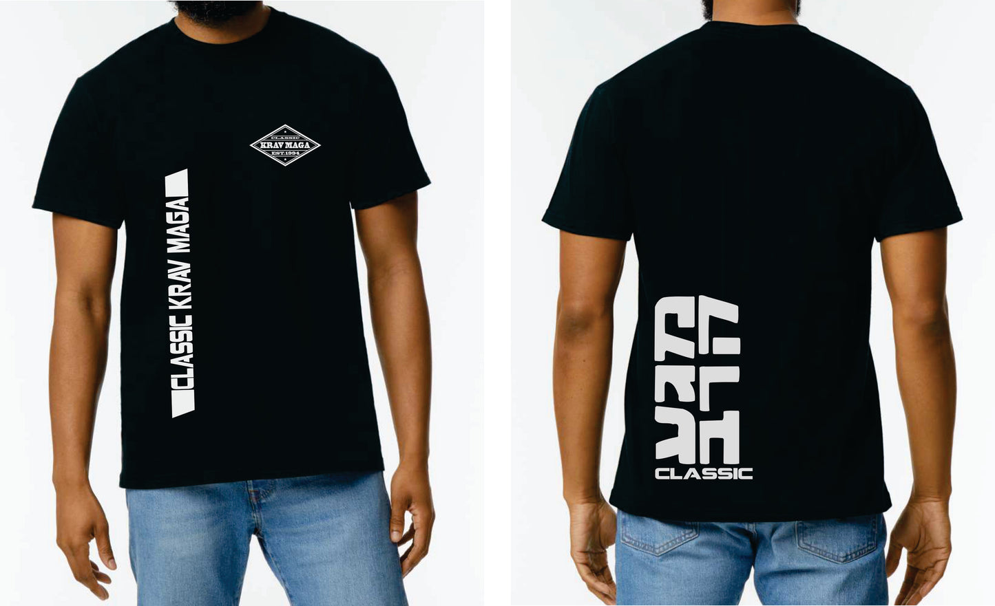 Krav Maga, black t-shirt for training, for boys.